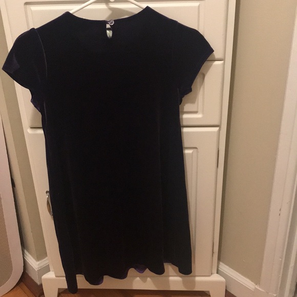 Elegant Purple Velvet Dress by Lands End, size 10-12 - Picture 4 of 4